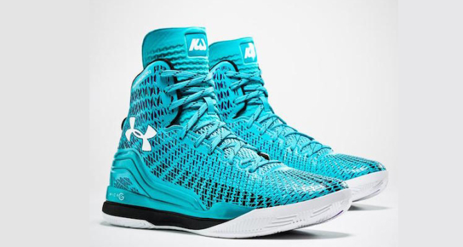 2014 Kemba Walker Basketball Shoes Under Armour Clutch Fit Teal/Black Size  11.5