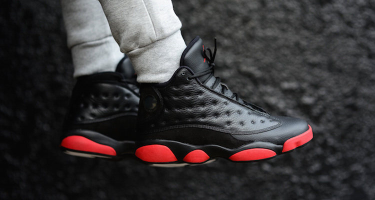 Air Jordan 13 Black/Gym Red On-Foot Preview