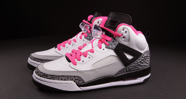 pink black white jordans