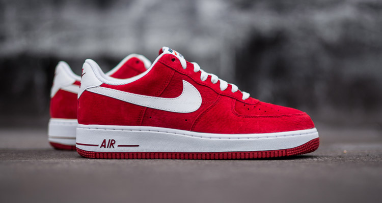 red and white suede air force 1