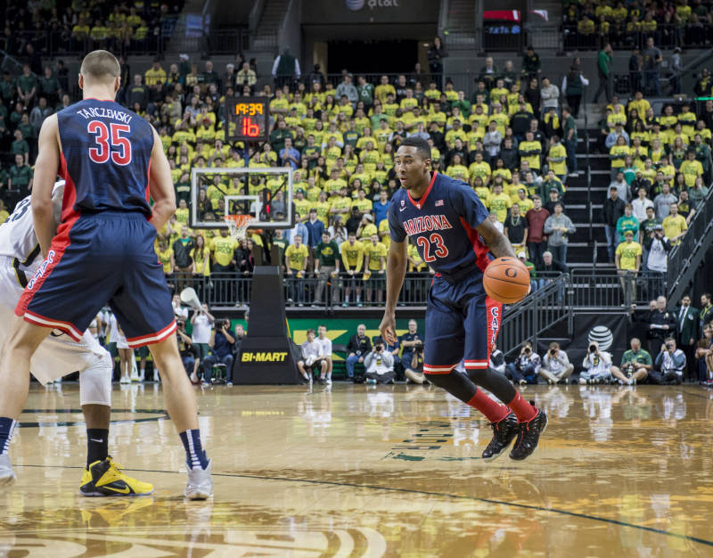 Arizona's Rondae Hollis-Jefferson in the Nike Air Foamposite Pro Yeezy