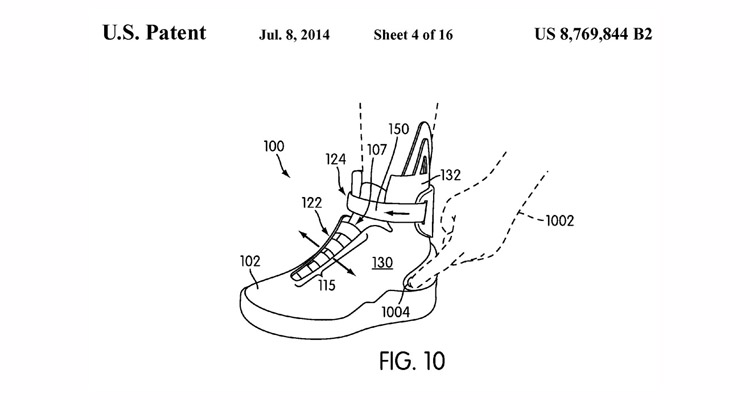 nike mag 2015 us patent papers