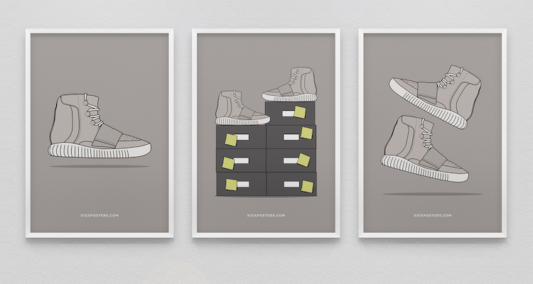 adidas Yeezy 750 Boost Prints by KickPosters