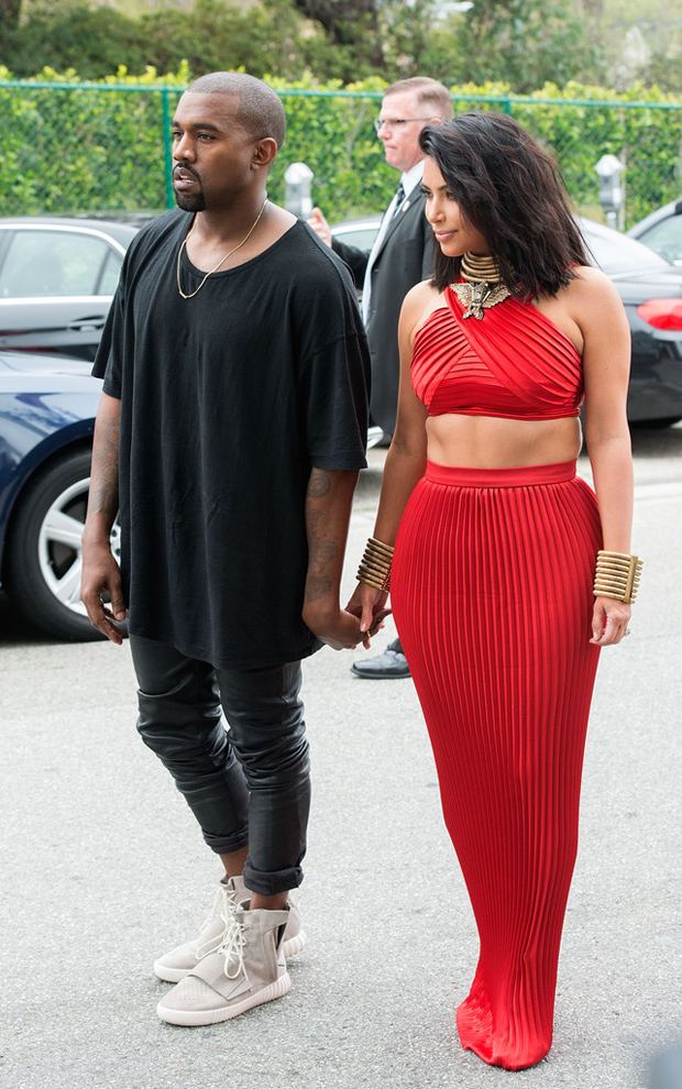 Kanye West in the adidas Yeezy 750 Boost