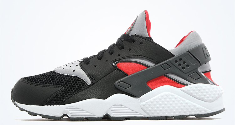 nike huarache wolf grey and black