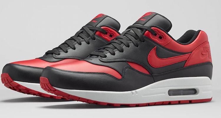 nike air max 1 premium black and red