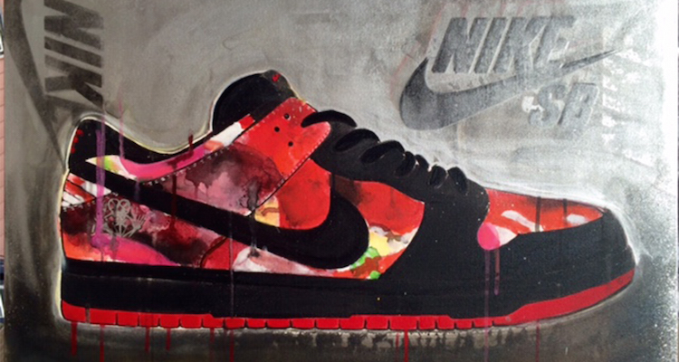 Nike SB Dunk Pushead Painting by Shannon Favia