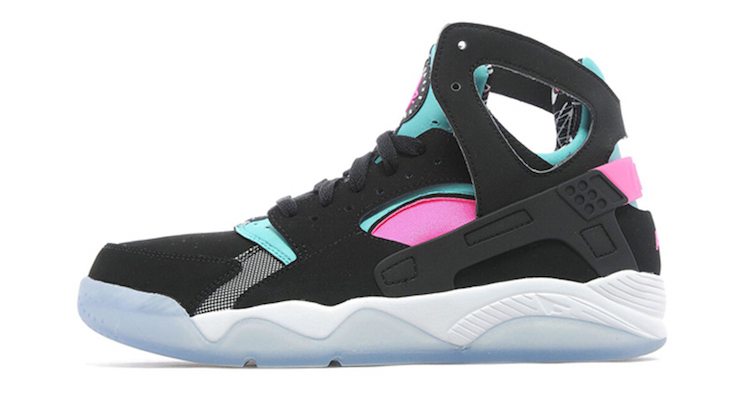 Nike Air Flight Huarache Black/White-Pink-Teal Now Available