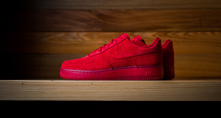 nike air force 1 high red suede