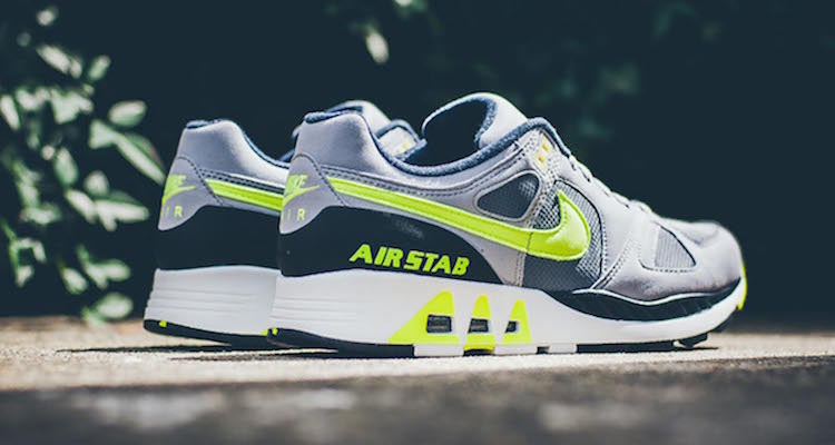 The Nike Air Stab Cool Grey/Volt Is Available Now