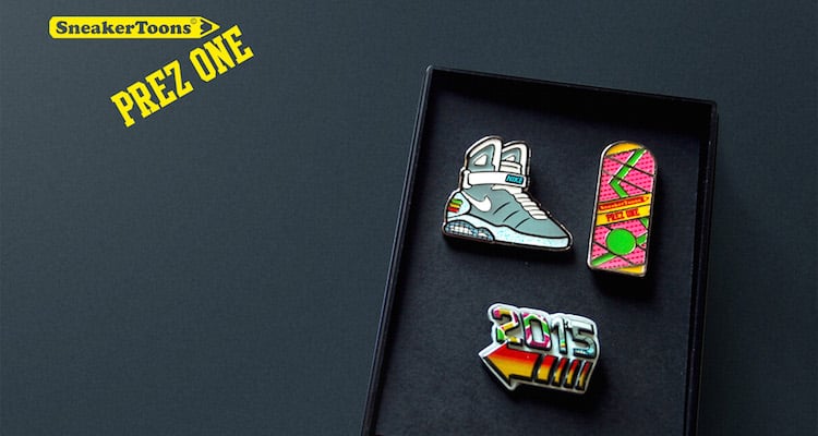 The SneakerToons x Prez_One Back to the Future Pin Set Is Releasing This Week