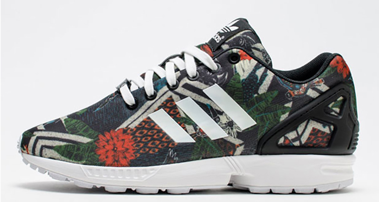 adidas zx flux grey floral