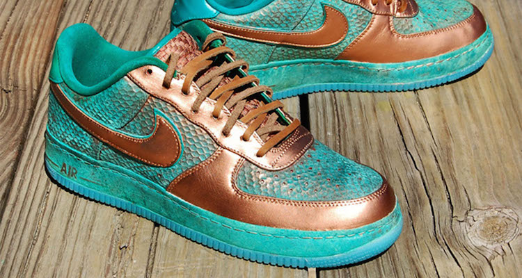 Nike Air Force 1 Copper Dragon Custom by GourmetKickz