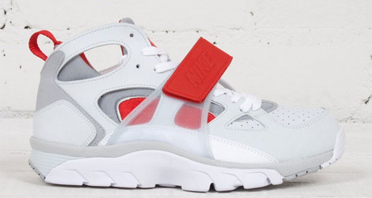 Nike Air Trainer Huarache Pure Platinum/Wolf Grey–University Red Available Now