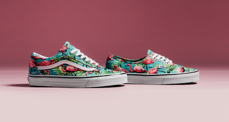 flamingo print vans