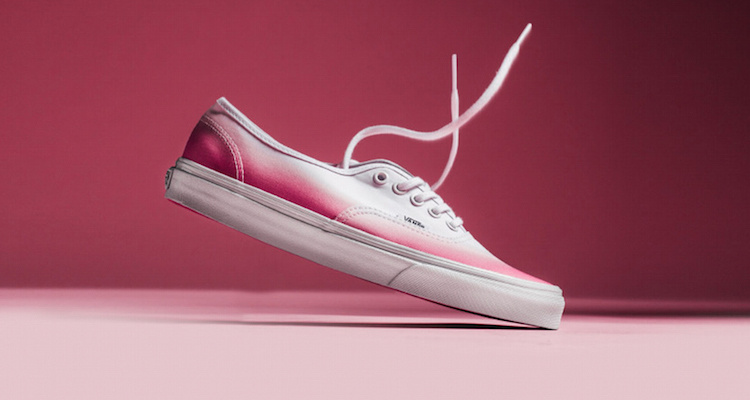 vans authentic white pink