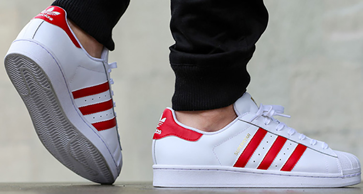 adidas superstar scarlet red