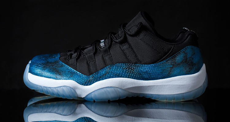 snake skin jordans blue