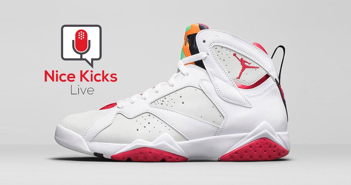 Win a FREE pair of Hare Air Jordan 7 from Nice Kicks Live Giveaway