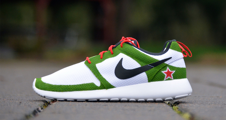 Nike Roshe Run Heineken Custom by Kendra's Customs