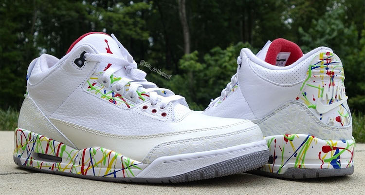 Air Jordan 3 "Splatter" Custom by Sole On The Bluff