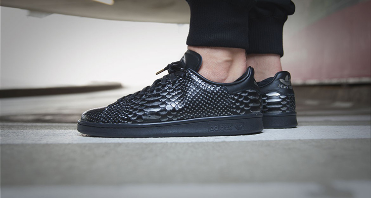 adidas stan smith black croc