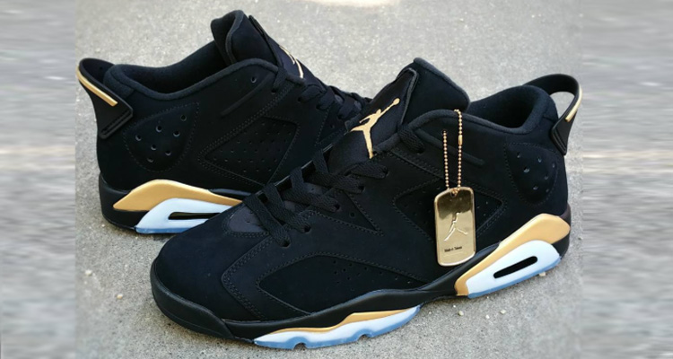 air jordan retro 6 black and gold