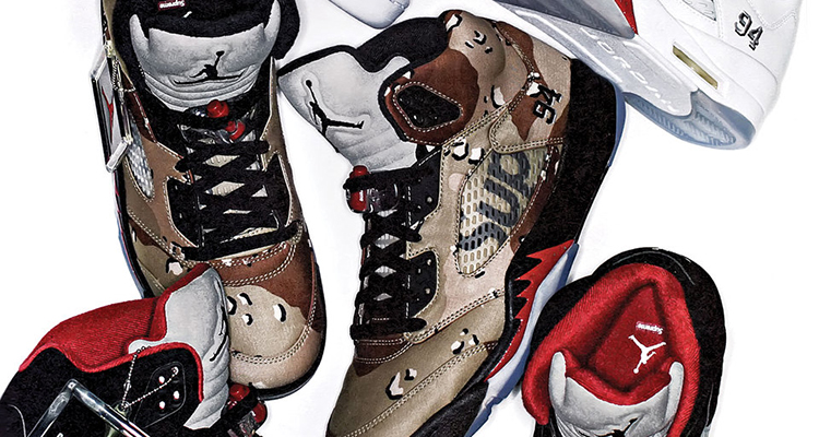 On-Foot Look // Supreme x Air Jordan 5 Desert Camo