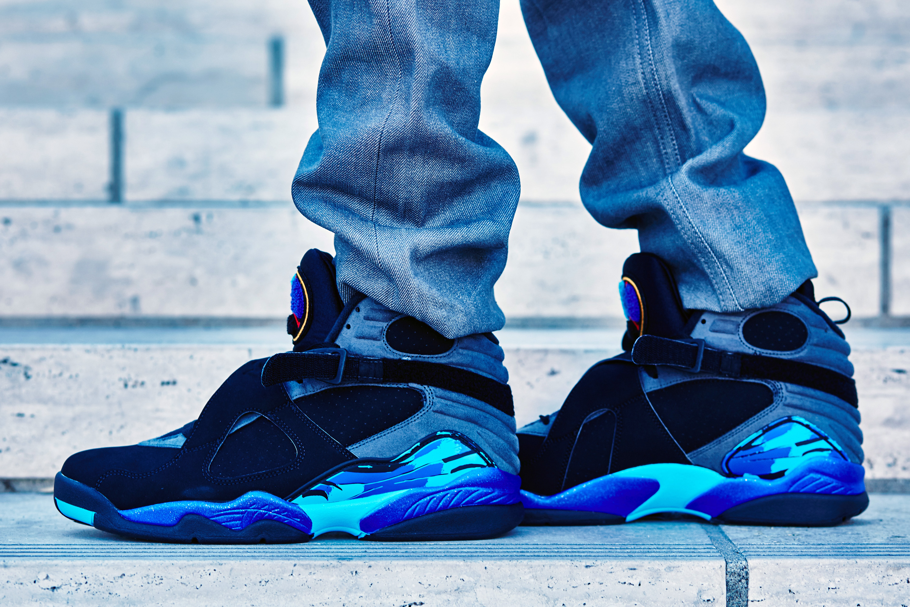 Mystisk Afskedigelse lustre Air Jordan 8 "Aqua" // On-Foot Look | Nice Kicks