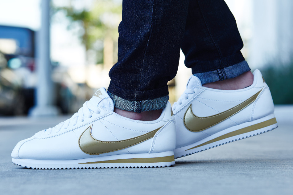 On-Foot Look Nike Leather White/Gold | Nice Kicks