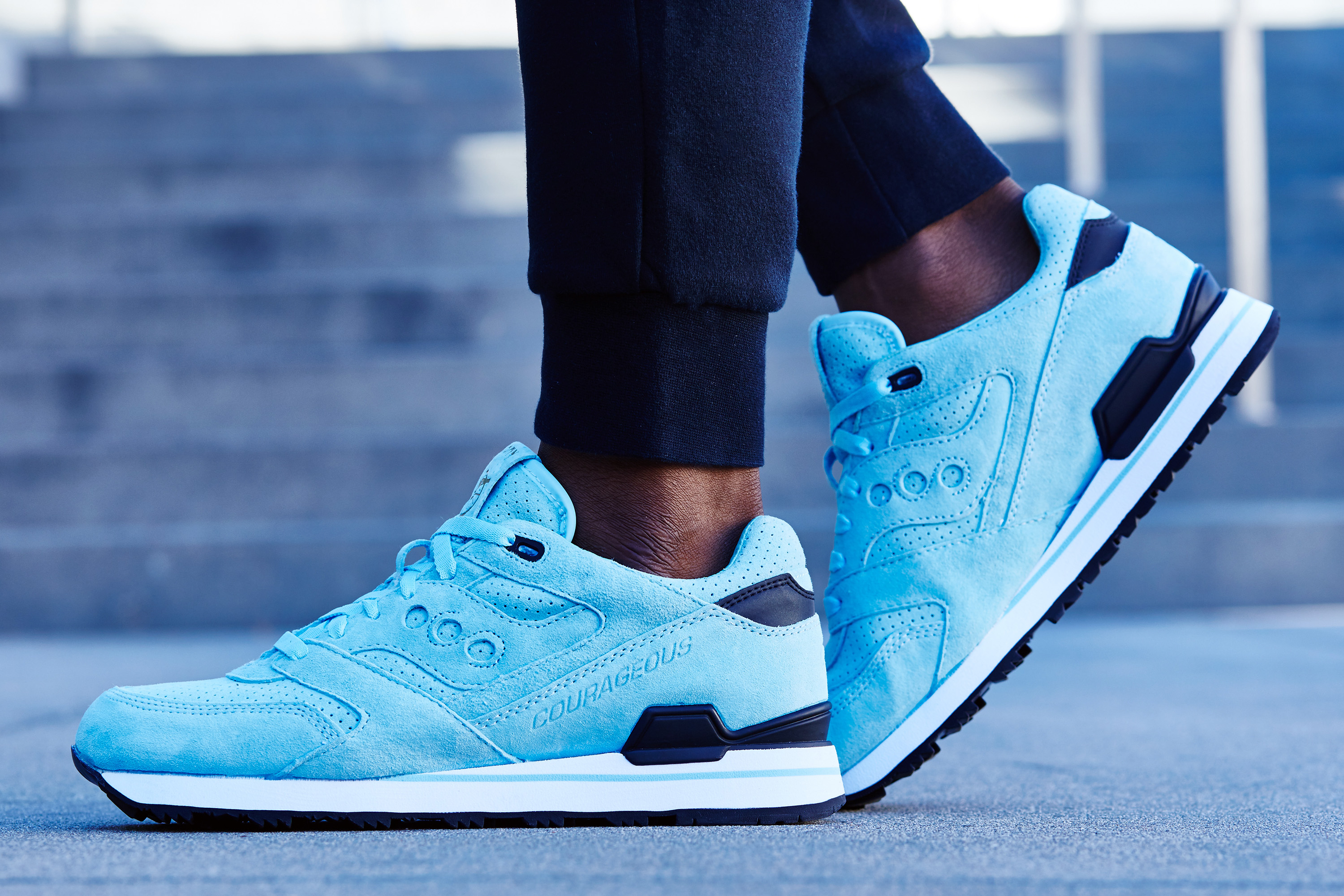 Sneaker Politics x Saucony Courageous On-Foot Look