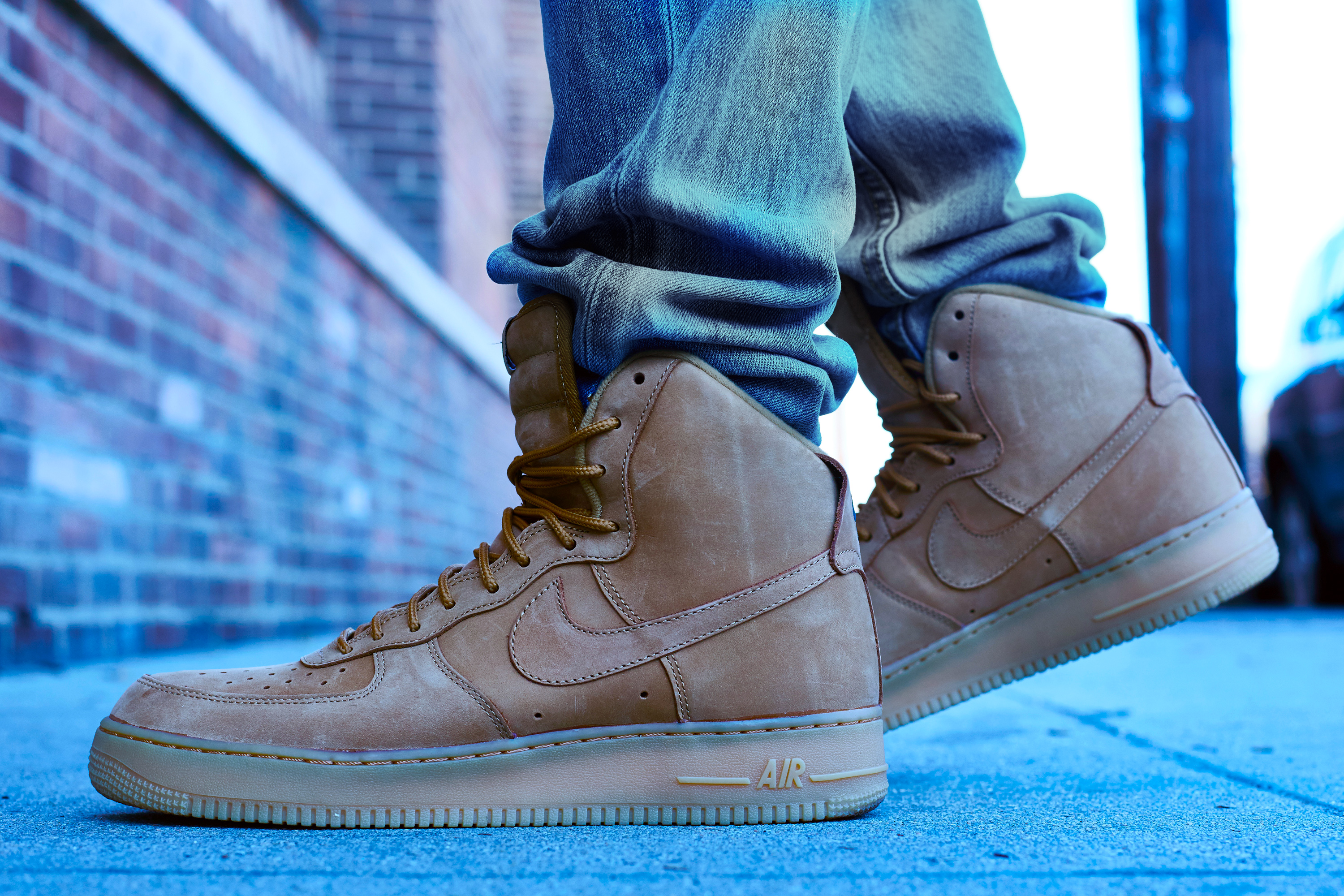 air force 1 high white on feet