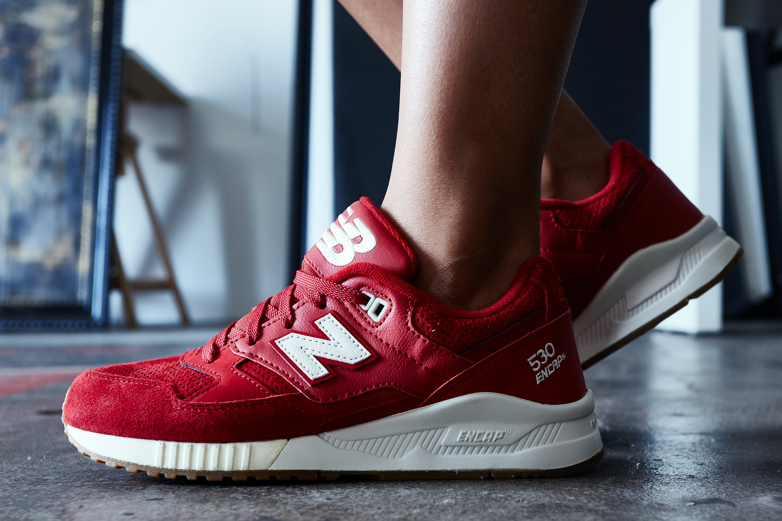 new balance 530 red suede