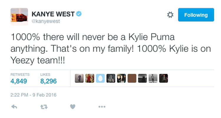 Kanye West Tweet