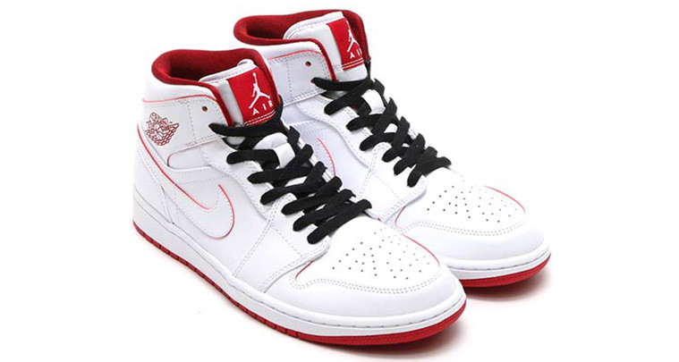 Air Jordan 1 Mid White Gym Red
