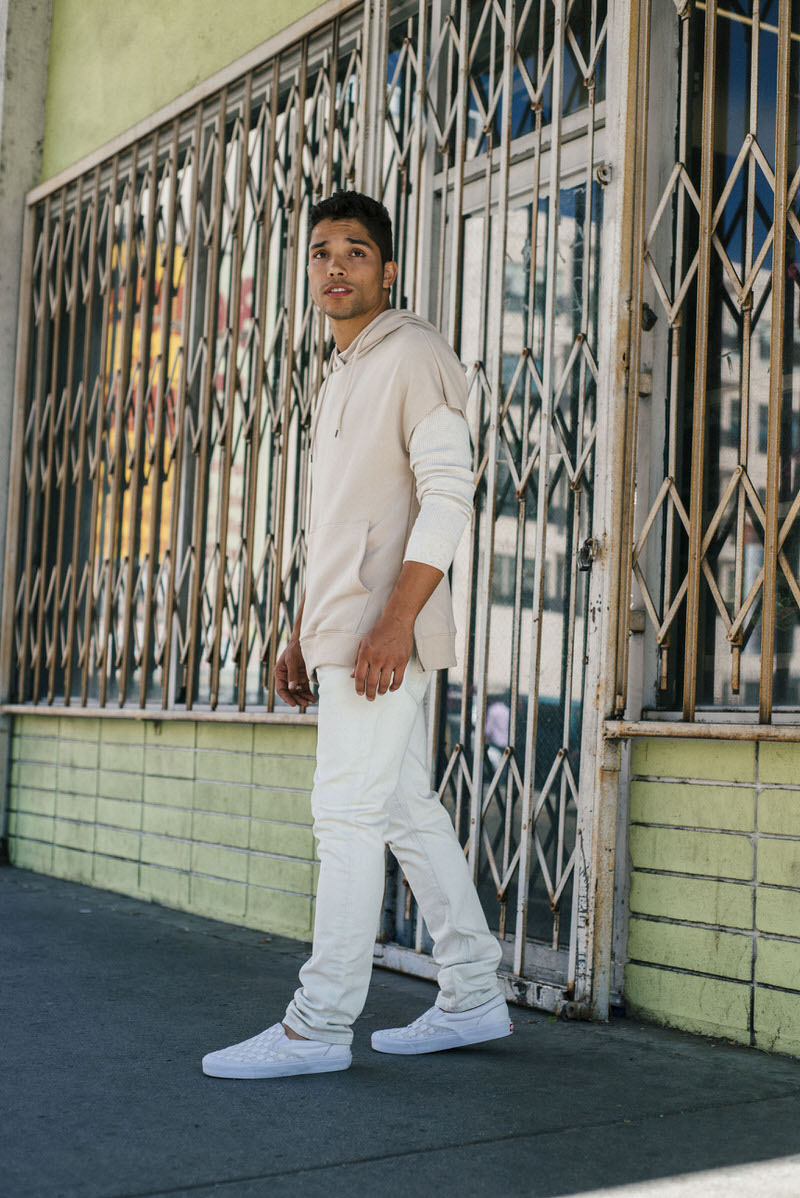 white slip on vans on feet