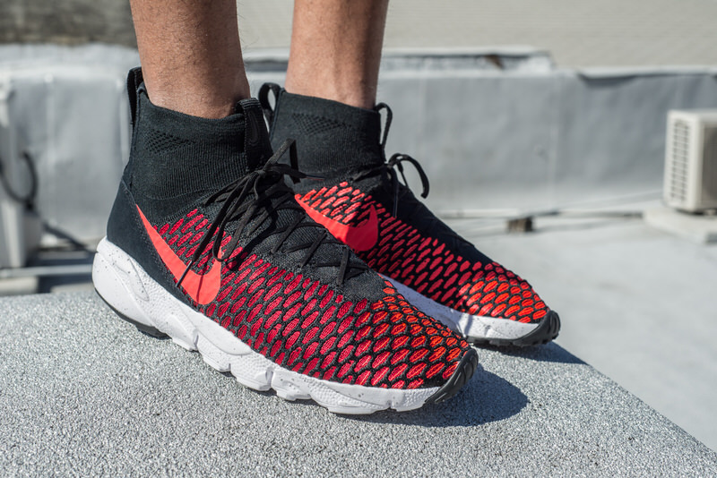 Nike Air Footscape Magista Flyknit "Bright Crimson" On-Foot Look