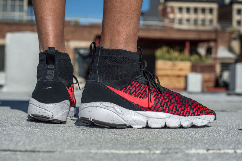 Nike Air Footscape Magista Flyknit "Bright Crimson" On-Foot Look