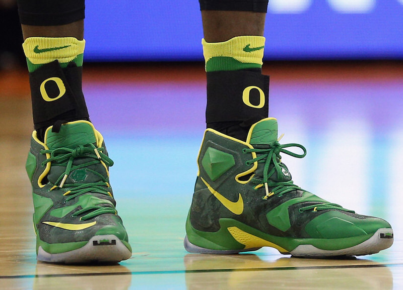 University of Oregon iD's of the Nike LeBron 13