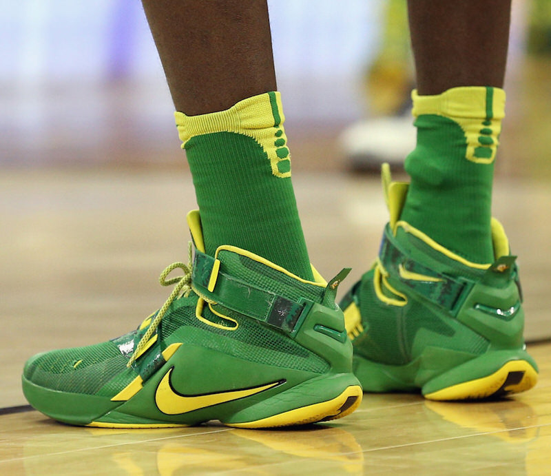 University of Oregon iD's of the Nike LeBron Zoom Soldier 9