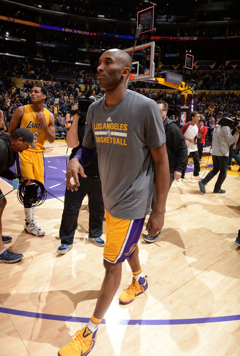 Kobe Bryant wearing a Nike Kobe 11 PE