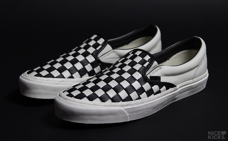 leather checkered vans