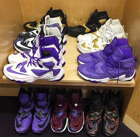 Ben's LSU locker stash of LeBron 13s