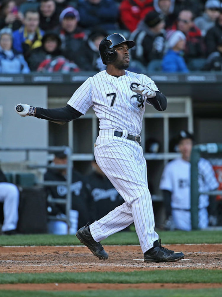 Chicago's Jimmy Rollins in a White Sox PE of the Air Jordan 4