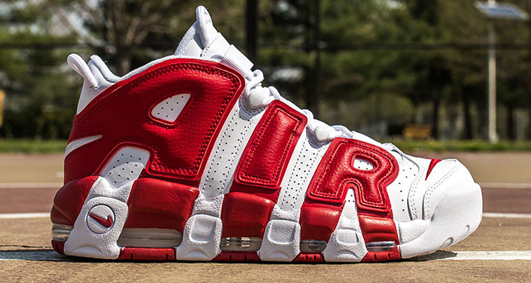 Nike Air More Uptempo White Gym Red