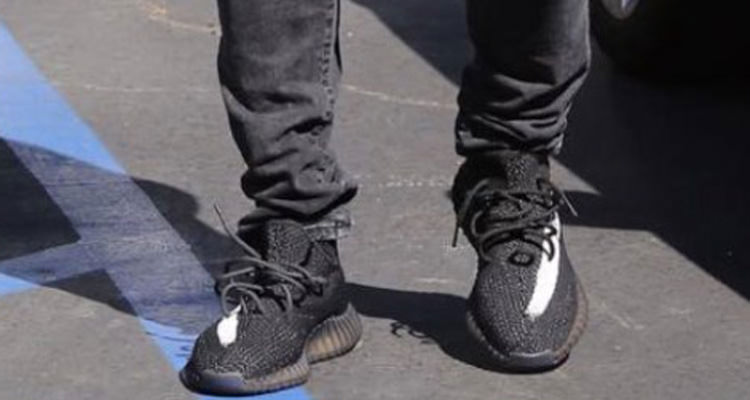 Kanye West Rocks New Black/White adidas Yeezy Boost 350
