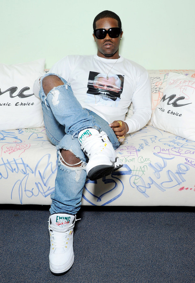 A$AP Ferg in the Ewing 33 Hi "Jamaica" (photo by Ilya S. Savenok/Getty Images via Zimbio)