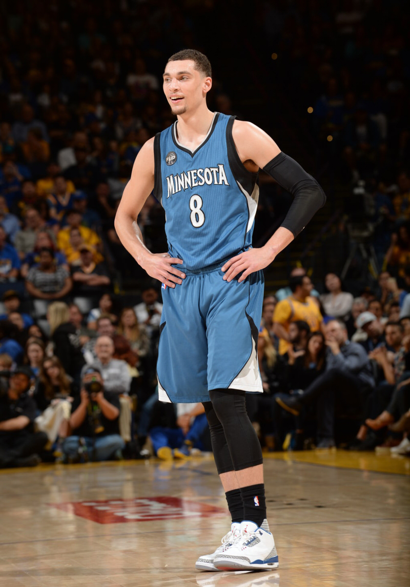 Zach LaVine in the Air Jordan 3 "True Blue"