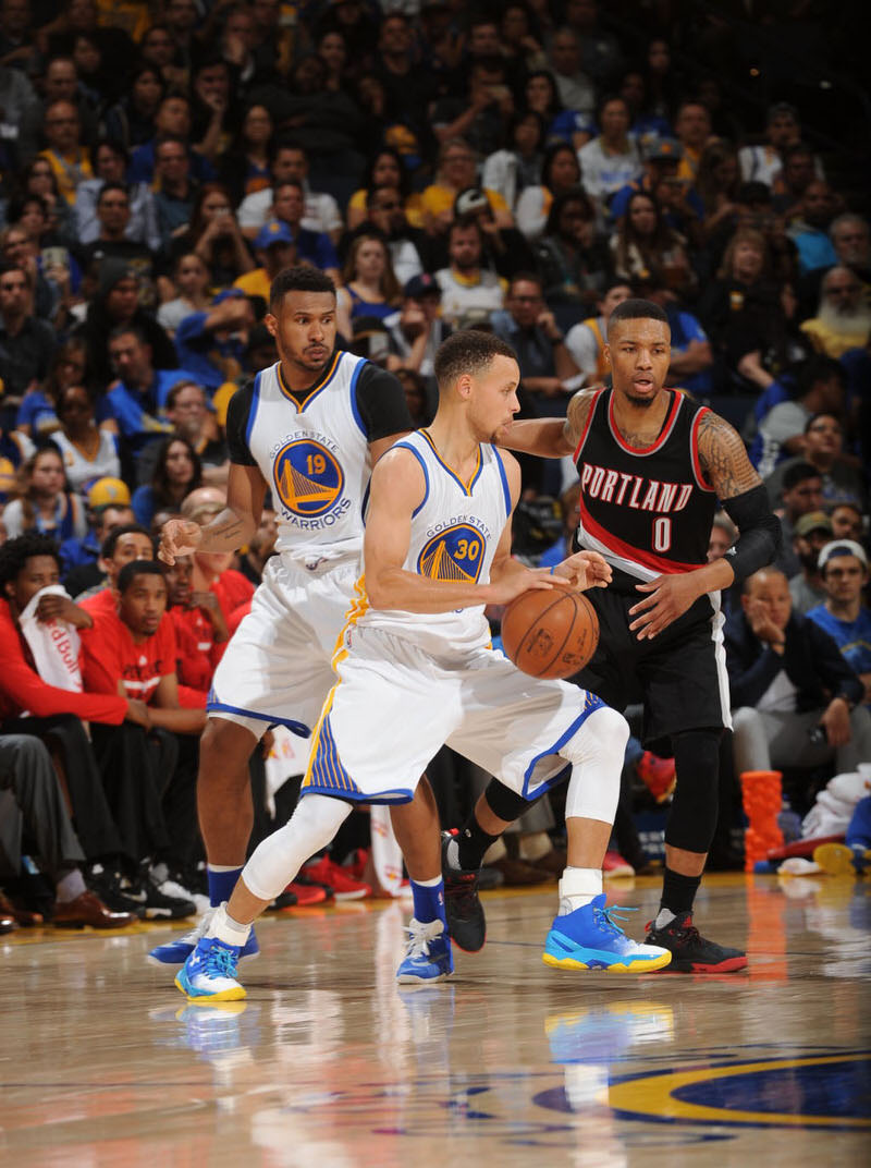 Stephen Curry in an Under Armour Curry Two PE