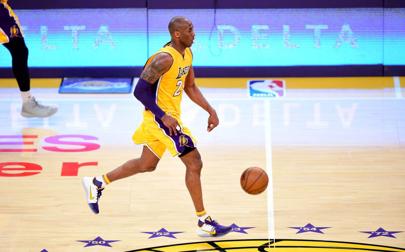Kobe Bryant wearing a Nike Kobe 11 PE